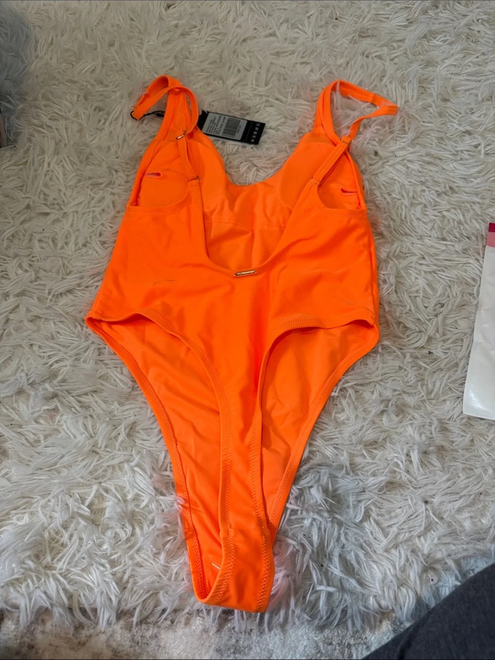Neon Orange One-Piece Swimsuit